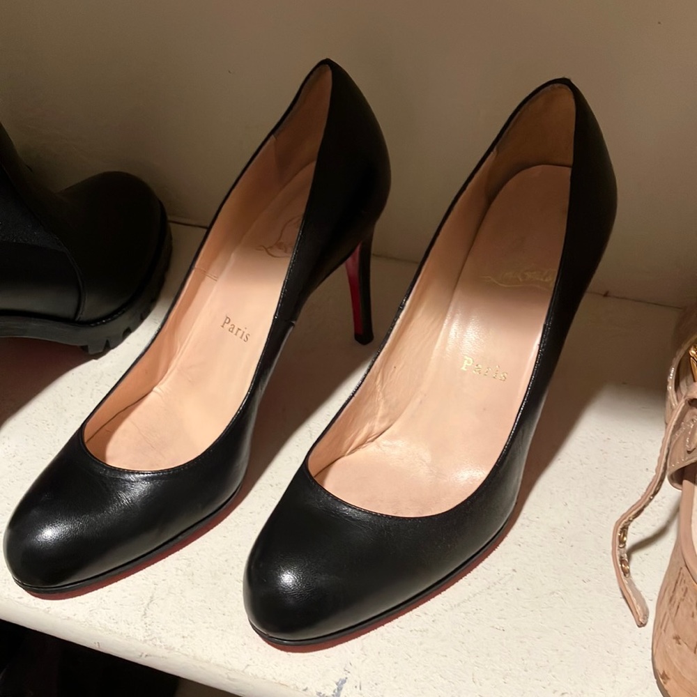 Christian Louboutin 85mm Simple Pump Black Leather